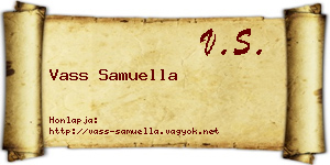 Vass Samuella névjegykártya